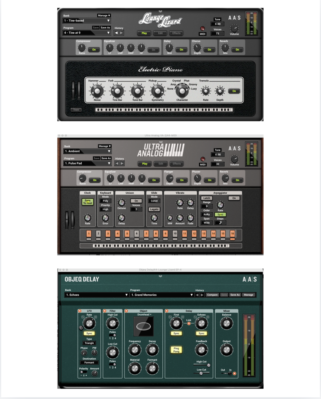 AAS Applied Acoustics Systems AAS Bundle: Lounge Lizard EP-4 + Ultra Analog VA-3